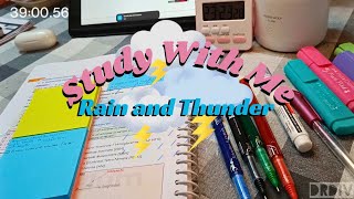 Study with me for 1 hour  Rain and Thunder ⛈️ ⚡ NEET PG preparation studywithme neetpg [upl. by Layton742]