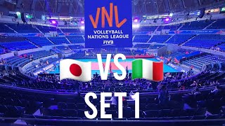 JAPAN🇯🇵 vs ITALY 🇮🇹 VNL 2022 MENS Week 2 Set 1 [upl. by Waddle]