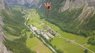 SWITZERLAND  Stechelberg  Gimmelwald  Murren by Cable Car Unbelievable Scene [upl. by Croteau]