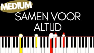 Marco Borsato Jada Borsato  Samen voor altijd piano tutorial karaoke [upl. by Blatman]