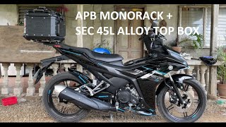 Sniper 155R  APB Bracket and SEC TopBox Installation  KalikotMOTO [upl. by Bevis]