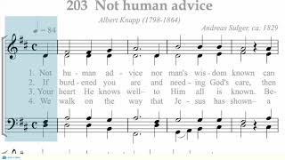 Hymnal 203 Not human advice [upl. by Gibby]