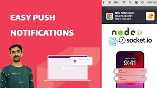 RealTime Push Notifications with SocketIO  React amp Nodejs Tutorial [upl. by Kcirdaed783]