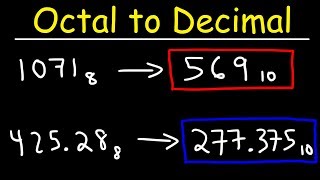 Octal to Decimal Conversion [upl. by Glenine]