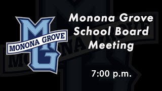 Monona Grove School Board  Wednesday October 9 2024 [upl. by Aicac]