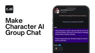 CharacterAI How To Make A Group Chat [upl. by Mcmaster233]