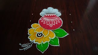 Pongal special rangoli 5×3 dots Sankranti special chukkala Muggulu [upl. by Marquita567]