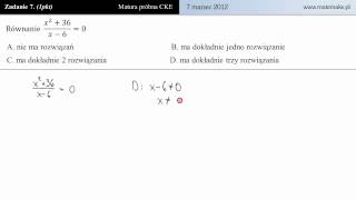 Zad7 Matura próbna 7 marca 2012 [upl. by Ariahs]