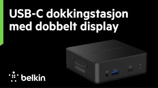 USBC dokkingstasjon med dobbelt display [upl. by Lilith533]