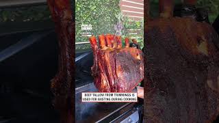 Searing a 40 pound rib bone 🍖😍 🎥 TikTok  kendrickbbq [upl. by Ahsyat516]