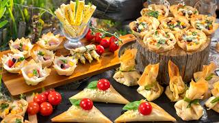 Recipes for crunchy delicacies Interesting ideas from Phyllo dough  baskets pouches and triangles [upl. by Elletse174]