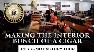 Making the Interior Bunch of a Premium Cigar with Nick Perdomo  PERDOMO Factory Tour [upl. by Macdermot]