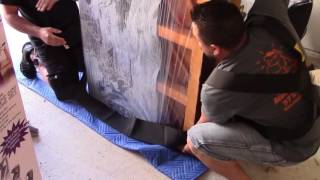 How to move any upright piano upstairs with 2 movers [upl. by Nevil]