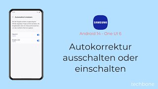 Autokorrektur ausschalten oder einschalten  Samsung Android 14  One UI 6 [upl. by Immaj]