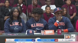 Cardinal Ritter QB signs to play for Illini [upl. by Horner]