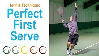 Tennis 1st serve  How to get a better service  Tennis Technique [upl. by Pettifer]