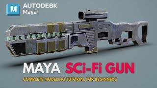 How to Model a Gun in Maya 3D Gun Modeling Tutorial for Beginners  Hard Surface in Maya [upl. by Forta]