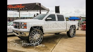 Lifted on 34s Chevy Silverado Z71 on Rucci Forged in HD Street Whipz [upl. by Ahsiekim232]