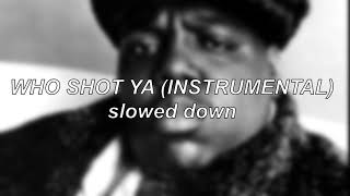 Notorious BIG  Who Shot Ya Instrumental  Slowed Down [upl. by Aivad893]