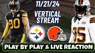 Cleveland Browns vs Pittsburgh Steelers Live Reaction  VERTICAL  1121  NFL  Browns vs Steelers [upl. by Treboh110]