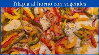 Tilapia al horno con vegetales [upl. by Parke]