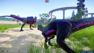 Jurassic World Dominion Indominus Rex Escape Indoraptor Titanosaurus Hunting VS SPIDER TREX [upl. by Iffar265]