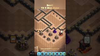 TOP BASE TOWNHALL 9 CLASH OF CLANS WARTHROPYHYBRID clashofclans [upl. by Perceval32]