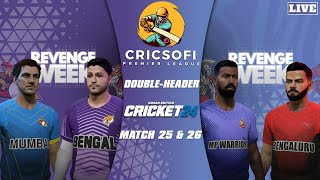 🔴Revenge Week Rivalry Mumbai vs Bengal amp MP vs Bengaluru LIVE Double Header shorts rc24 c24 [upl. by Dnumyar]