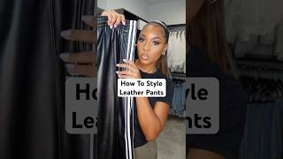 How To Style Leather Pants  fashiontrends outfitideas grwmoutfit grwm fashionblogger outfit [upl. by Aipotu]