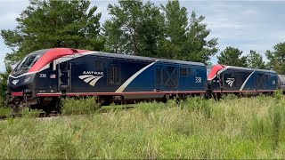 3 engines on the Amtrak 53 Auto Train [upl. by Therron]