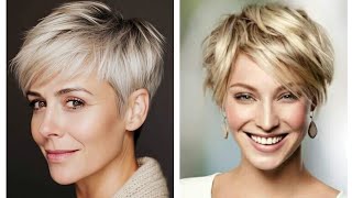 CORTES DE CABELLO CORTO MUJER 2024 pixie Haircut ideas [upl. by Nueoras]