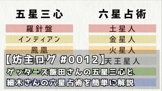 【占い】ゲッターズ飯田さんの五星三心と細木さんの六星占術を簡単に解説 [upl. by Naujed]