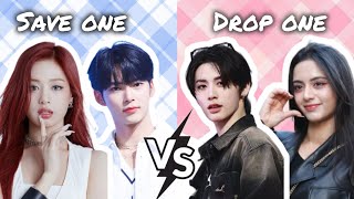 SAVE 1 TEAM AND DROP 1 TEAM SAVE ONE DROP ONE KPOP GAME🩷 [upl. by Edas]