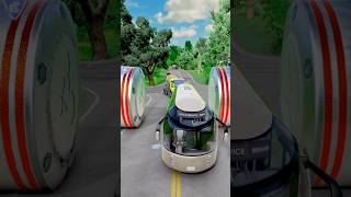 Buses amp Trucks VS Bollard Hydraulic Crush  BeamNGdrive [upl. by Asiul217]