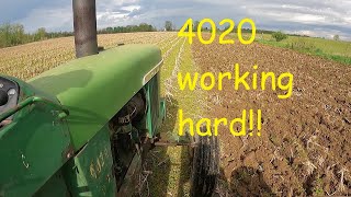 Chisel plowing 2022 with the John Deere 4020 [upl. by Toomin]