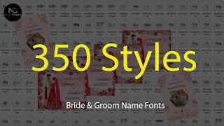 350 Bride And Groom Name fonts  Noreen Graphics [upl. by Ronoel]