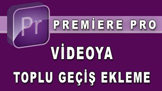 Premiere ile videolara toplu geçiş uygulama [upl. by Sardella42]