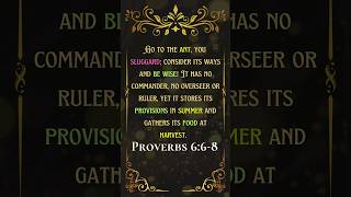 Consinder the Ants Proverbs 668 bible verse Proverbs Wisdom Ants Sluggard [upl. by Kathie]