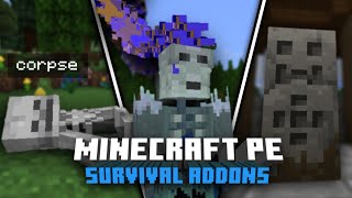 Best Survival Addons For MCPE 119 [upl. by Joellyn]