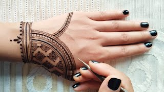 Easy Diwali Special mehndi design  Simple stylish back hand mehndi design  Mehandi ka design 2024 [upl. by Jempty]