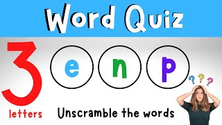 Scrambled Word Quiz  Jumbled Word Game  3 Letter Words  4K [upl. by Paulo]