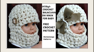 HOW TO CROCHET a beanie hat or balaclava ski mask Baby Hat Newborn  6 months quick easy crochet [upl. by Eloken]