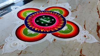 Sanskar Bharti Rangoli by mangesh rangoli trendingrangoli welcome rangoli wedding rangoli [upl. by Kirt]