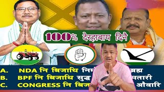 Advance Result HWBAI ANG 100 BENW DERHABAI  Sidli Chirang Bye Election  23 Novermber 2024 [upl. by Aneloc]