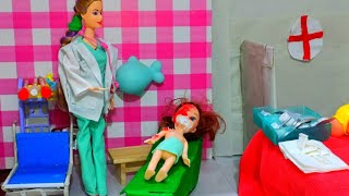 തടിയൻ176Barbie doll all day routine in indian village  Barbie doll bedtime story AccidentBarbi [upl. by Quinta60]