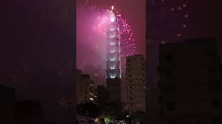 Taipei 101 fireworks display 2024 taipei101 [upl. by Yatnuahc]