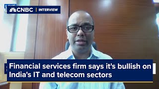 Financial services firm says its bullish on Indias IT and telecom sectors [upl. by Bonina]