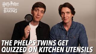 James amp Oliver Phelps Get Quizzed on Kitchen Utensils  Harry Potter Wizards of Baking [upl. by Ettennej]