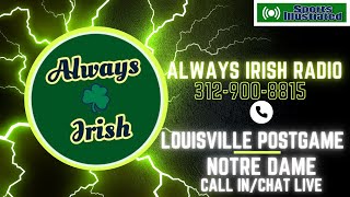 Notre Dame vs Louisville REACTIONâ˜˜ï¸Call InChat LIVE [upl. by Enitsugua]