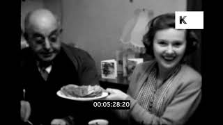 1950s UK Christmas Dinner Home Movies 16mm [upl. by Yme]